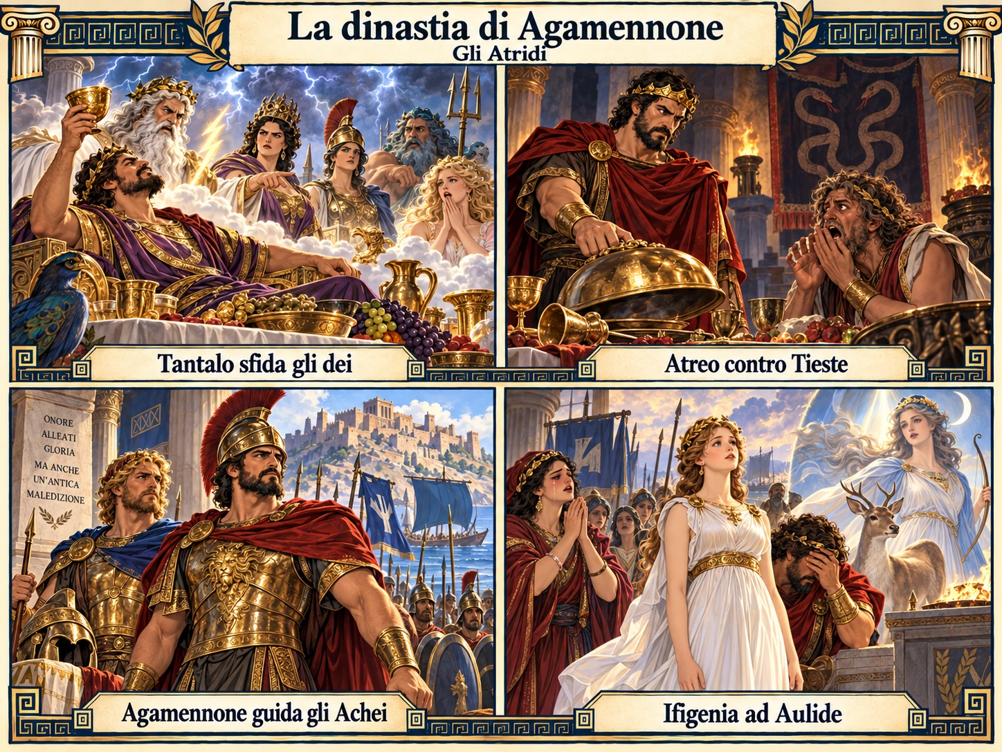 La dinastia di Agamennone – Gli Atridi: illustrazione della lezione